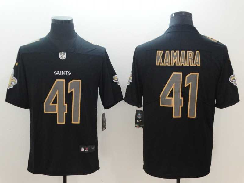 Nike Saints 41 Alvin Kamara Black Vapor Impact Limited Jersey,We sell and wholesale Nike Saints 41 Alvin Kamara Black Vapor Impact Limited Jersey on line form chian!